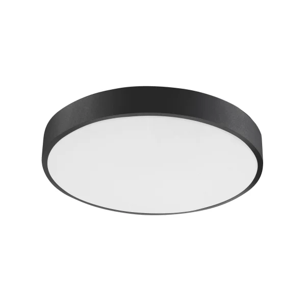 Nova Luce Hadon - plafonnier - Ø 40 x 5 cm - 24W LED inclus - noir sable et blanc mat