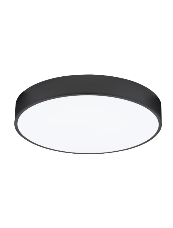 Nova Luce Hadon - plafonnier - Ø 50 x 7 cm - noir sablé
