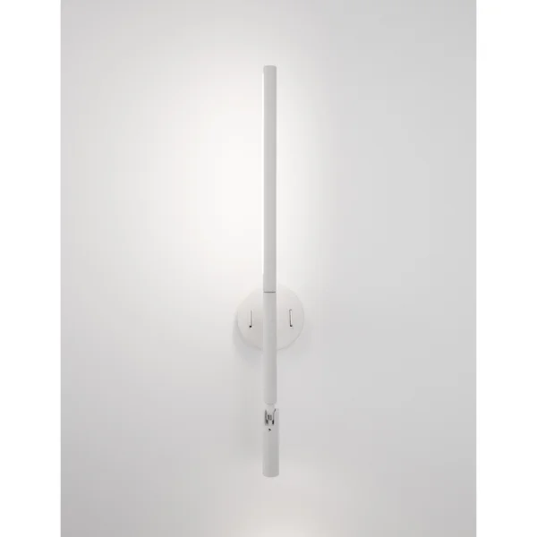 Nova Luce Handy - applique murale avec interrupteur - 13,6 x 2 x 55 cm - 6W + 3W LED inclus - blanc sable