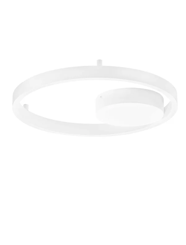 Nova Luce Hedra - plafonnier - Ø 40 x 5 cm - 40W dimmable LED inclus - blanc sablé