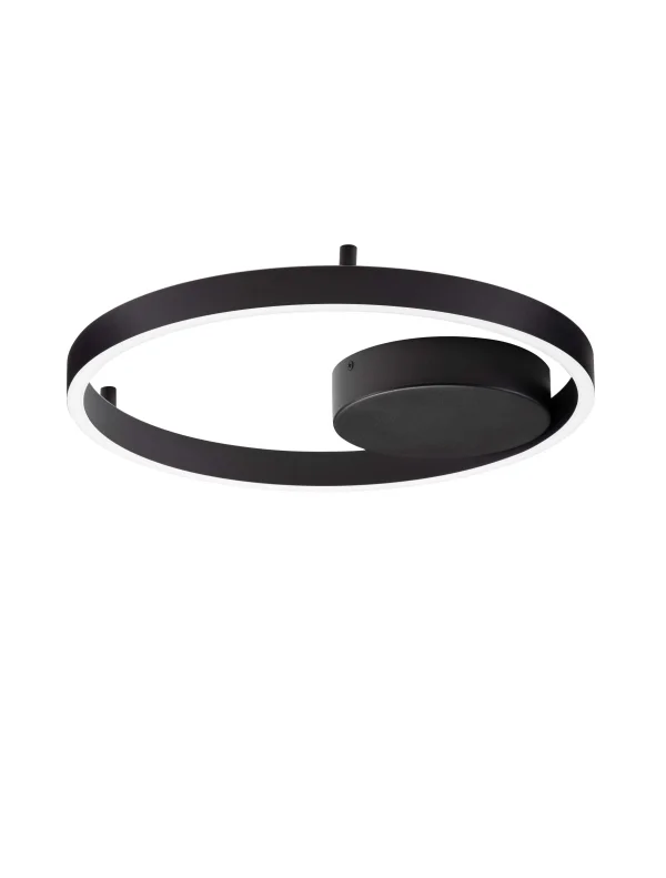 Nova Luce Hedra - plafonnier - Ø 40 x 5 cm - 40W dimmable LED inclus - noir sablé