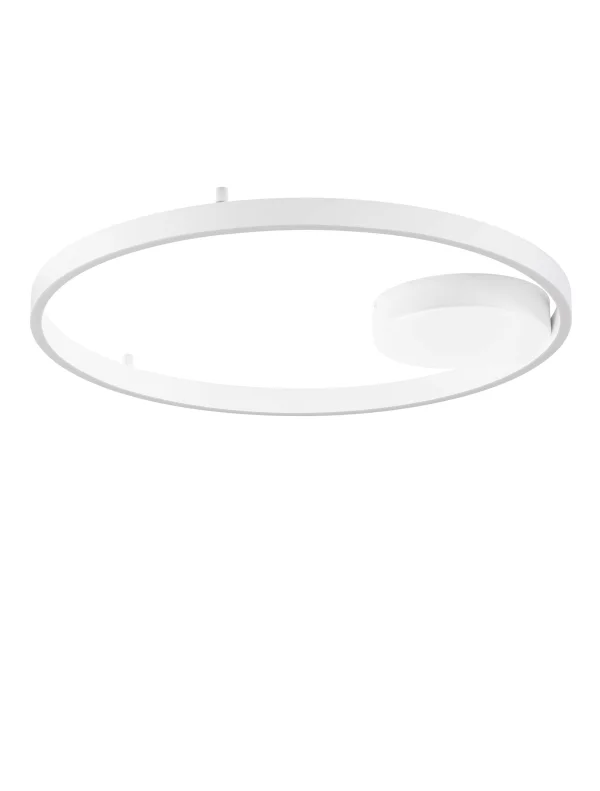 Nova Luce Hedra - plafonnier - Ø 60 x 5 cm - 60W dimmable LED inclus - blanc sablé