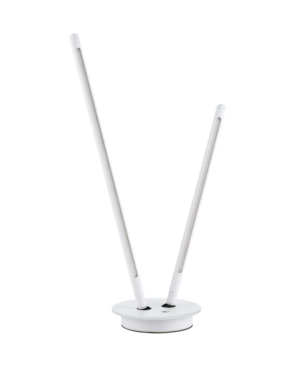 Nova Luce Intec - lampe de table - Ø 15 x 50 cm - 8W dimmable LED inclus - blanc sablé