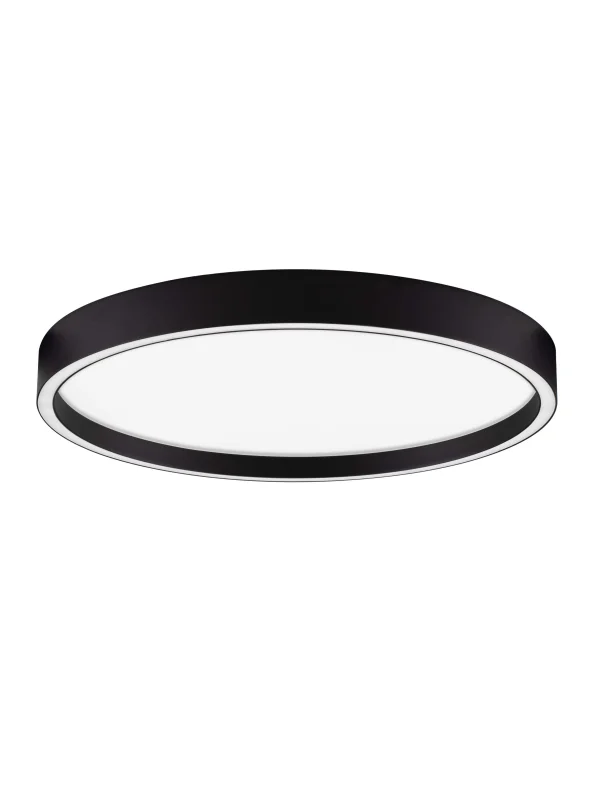 Nova Luce Istos - plafonnier - Ø 50 x 5 cm - 38W dimmable LED inclus - noir sablé