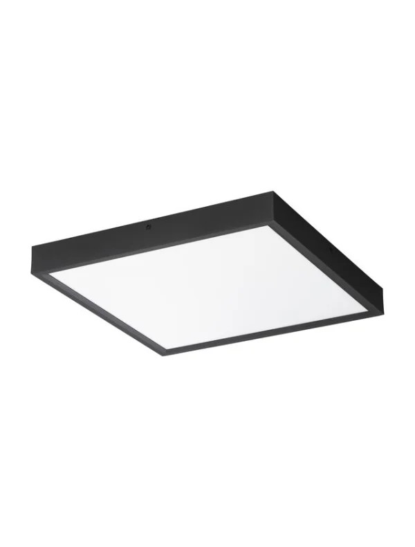 Nova Luce Itos - plafonnier - 40 x 40 x 4,5 cm - 32W LED inclus - noir sable
