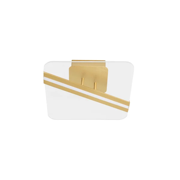 Nova Luce Jertuna - plafonnier - 32 x 32 x 11,5 cm - 21W LED inclus - or