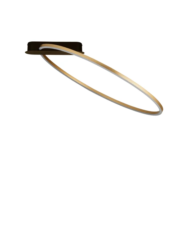 Nova Luce Kiklos - plafonnier - Ø 64 x 30 cm - 30W dimmable LED inclus - laiton doré