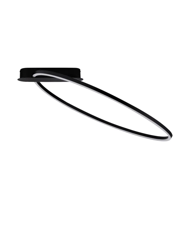 Nova Luce Kiklos - plafonnier - Ø 64 x 30 cm - 30W dimmable LED inclus - noir sablé