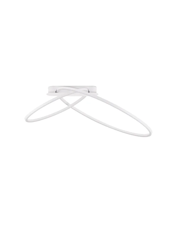 Nova Luce Kiklos - plafonnier - Ø 72 x 30 cm - 42W dimmable LED inclus - blanc sablé