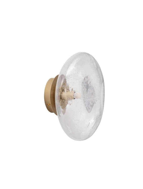 Nova Luce King - applique murale - Ø 26 x 14,6 cm - laiton doré et transparent