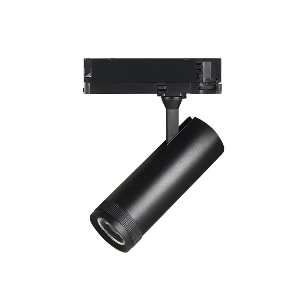 Nova Luce Kors - Spot sur rail triphasé - Ø 6 x 17 cm - 20W LED inclus - noir sable