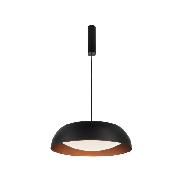 Nova Luce Landon - lampe suspendue - Ø 60 x 170 cm - 40W LED dimmable inclus - noir et cuivre