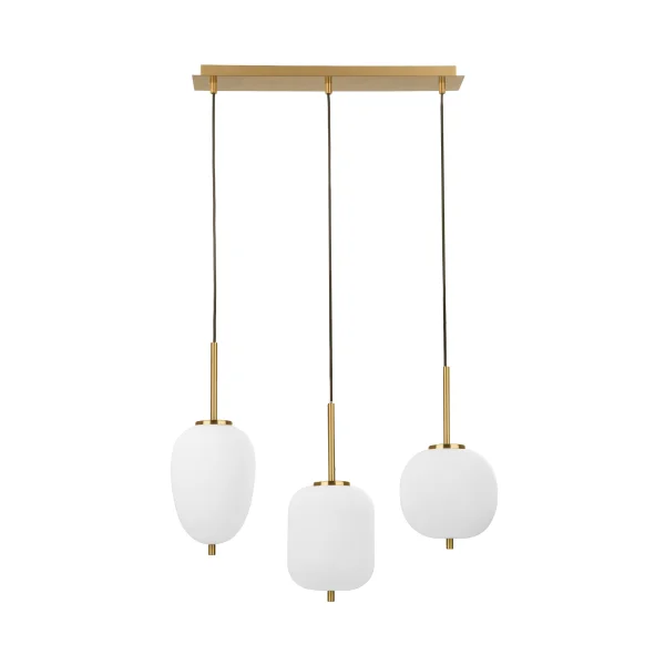 Nova Luce Lato - lampe suspendue - 53 x 9 x 120 cm - laiton antique