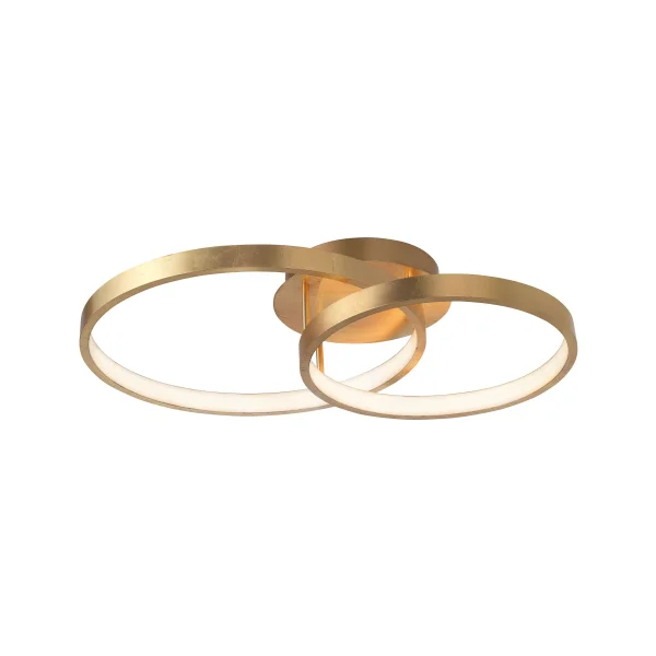 Nova Luce Leon - plafonnier - 64 x 45 x 14 cm - 44W LED inclus - feuille d'or