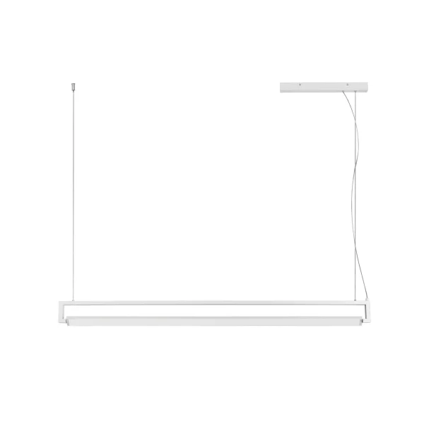Nova Luce Line - lampe suspendue - 130 x 4,2 x 150 cm - 38W LED inclus - blanc sable
