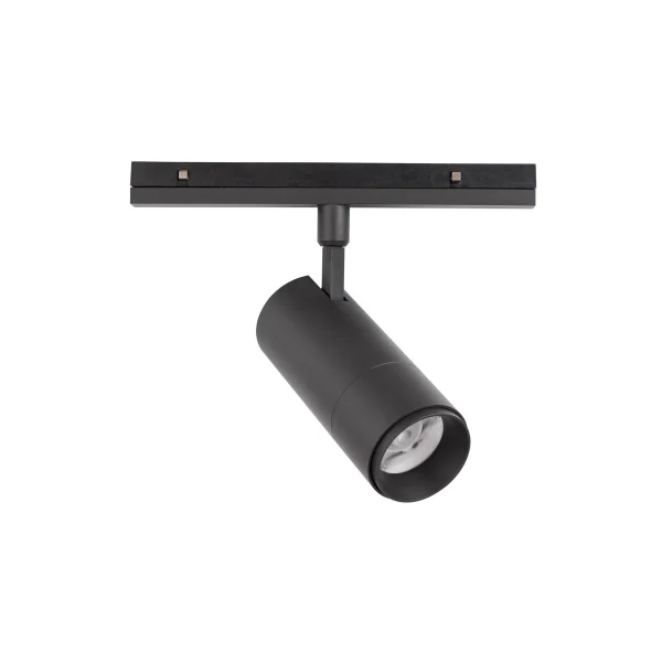 Nova Luce Lod - point lumineux système de rail magnétique - Ø 6,5 x 21 cm - 20W TRIAC LED dimmable inclus - noir sable