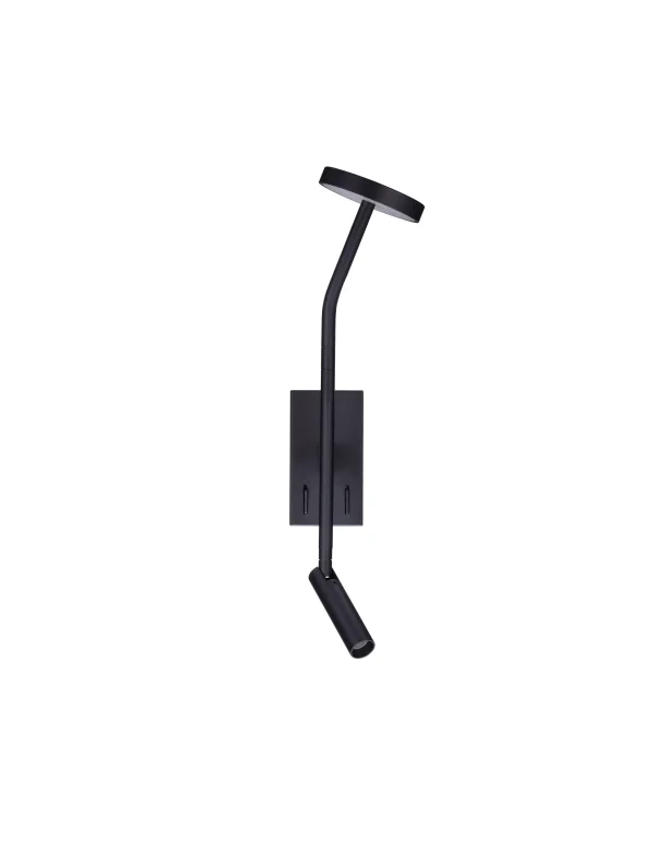 Nova Luce Logos - applique murale - 10 x 46 x 12,5 cm - 9W LED inclus - noir sablé