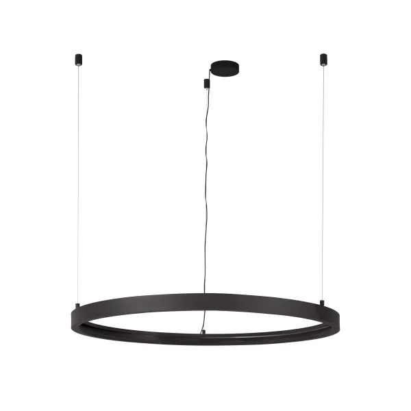 Nova Luce Loop 01 - profilé suspendu magnétique rond - Ø 90 x 120 cm - noir
