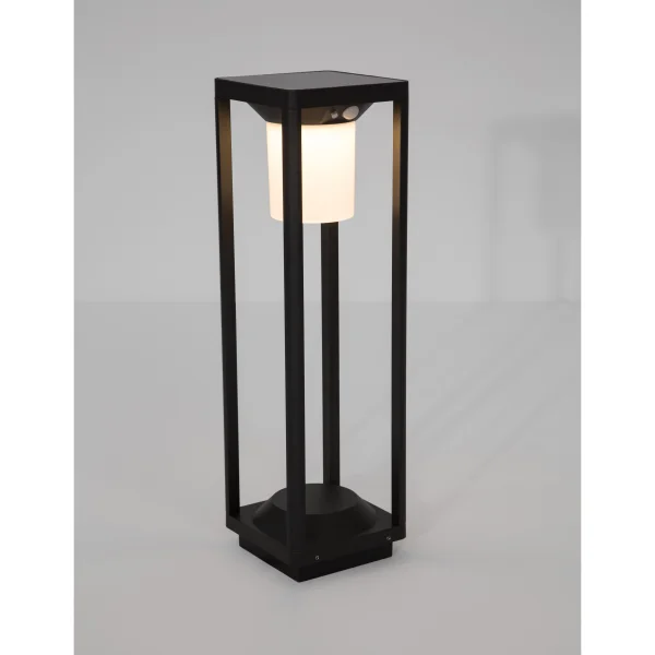 Nova Luce Loveto - lampadaire portable avec capteur solaire - 14,5 x 14,5 x 50 cm - 1,5W dimmable LED inclus - IP65 - anthracite