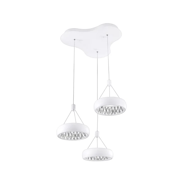 Nova Luce Lumi - lampe suspendue - Ø 45 x 120 cm - 36W LED inclus - blanc mat