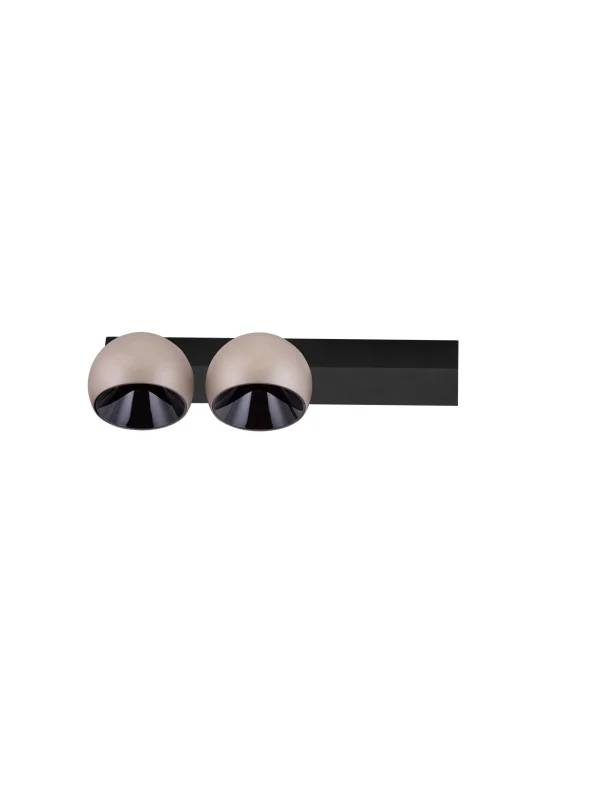 Nova Luce Lusa - applique murale - 36 x 14 x 10 cm - 21W dimmable LED inclus - café moka et noir