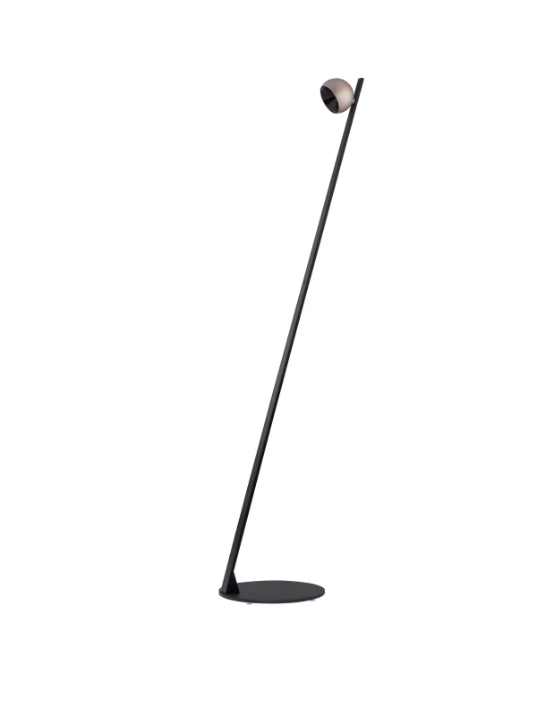 Nova Luce Lusa - lampadaire - Ø 30 x 146,5 cm - 6W dimmable LED inclus - café moka et noir