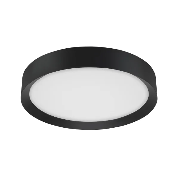 Nova Luce Luton - plafonnier - Ø 55 x 8,5 cm - 47W LED inclus - noir sable et blanc mat