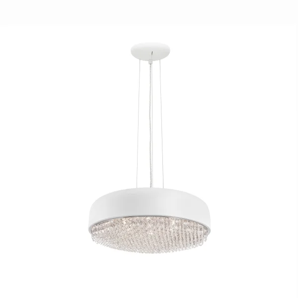 Nova Luce Lyon - lampe suspendue - Ø 46 x 140 cm - blanc mat