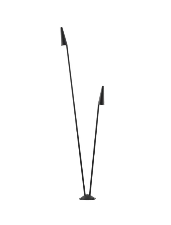 Nova Luce Mabel - lampe de jardin - Ø 48,9 x 201,2 x 20,1 cm - 17W LED inclus - IP54 - anthracite foncé