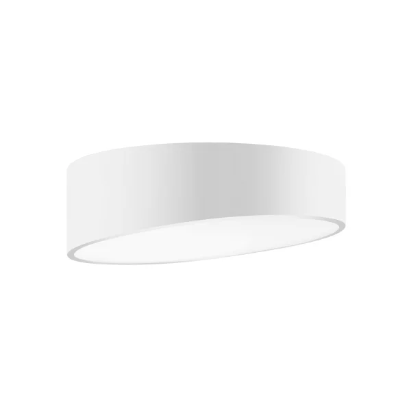 Nova Luce Maggio - plafonnier - Ø 40 x 12 cm - 30W LED inclus - blanc sable et blanc mat