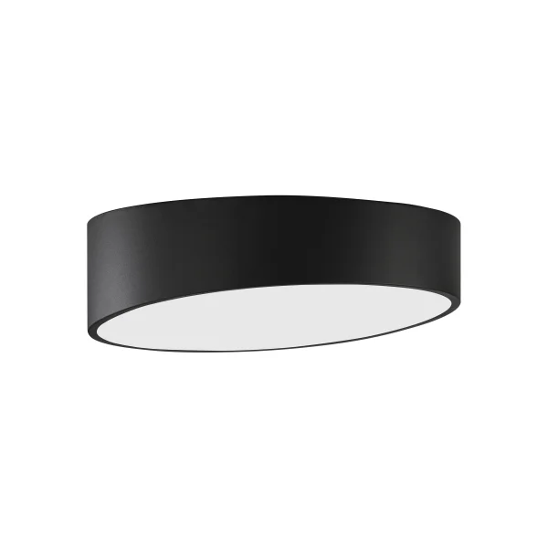 Nova Luce Maggio - plafonnier - Ø 50 x 12 cm - 60W LED inclus - noir sable et blanc mat