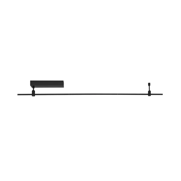 Nova Luce Magna - structure magnétique pour mur/plafond - 150 x 1,5 x 12 cm - convient à un maximum de 120W LED - noir sable