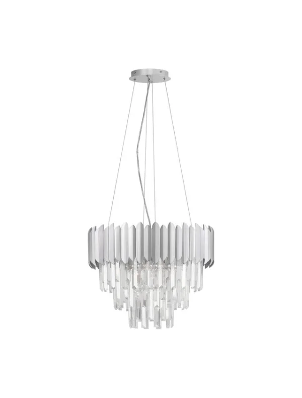 Nova Luce Magnolia - suspension - 50 x 120 cm - chrome