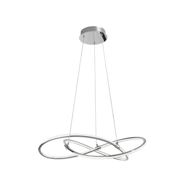 Nova Luce Martino - lampe suspendue - Ø 60 x 120 cm - 50W LED inclus - chrome