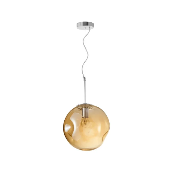 Nova Luce Mayan - lampe suspendue - Ø 30 x 120 cm - chrome et champagne