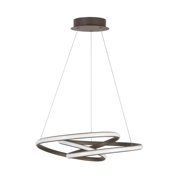 Nova Luce Menton - lampe suspendue - Ø 52 x 120 cm - 43W LED dimmable inclus - café sable