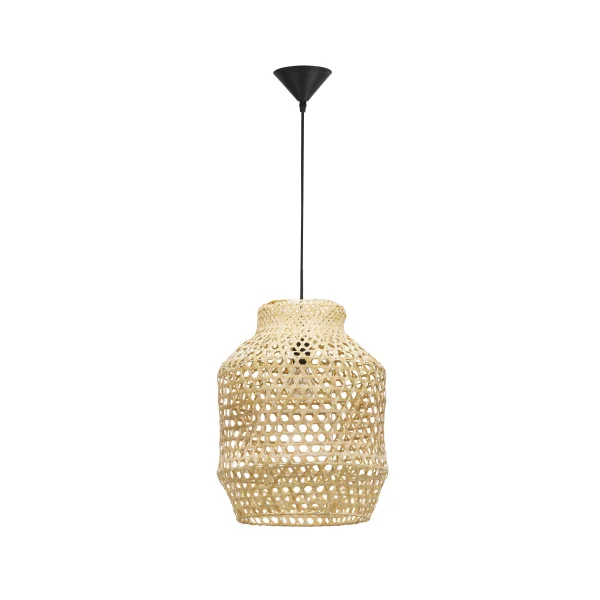 Nova Luce Mia - lampe suspendue - Ø 35 x 215 cm - brun clair