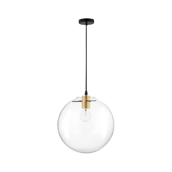 Nova Luce Mirale - lampe suspendue - Ø 25 x 181 cm - or et noir