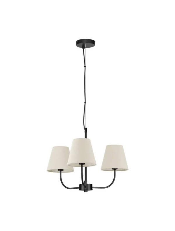 Nova Luce Moist – suspension – Ø 52 x 98 cm – noir et beige