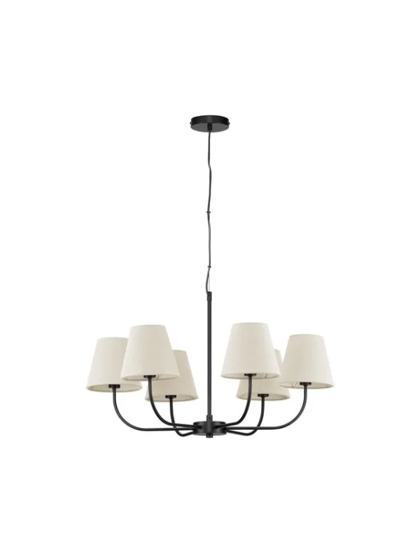 Nova Luce Moist - suspension - Ø 75 x 130 cm - noir et beige