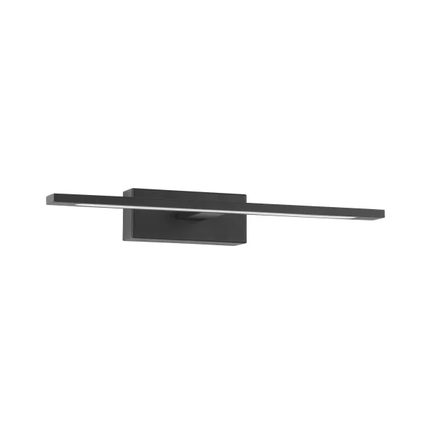 Nova Luce Mondrian - lampe miroir - 41,5 x 14 x 6 cm - 12W LED inclus - IP44 - noir sable