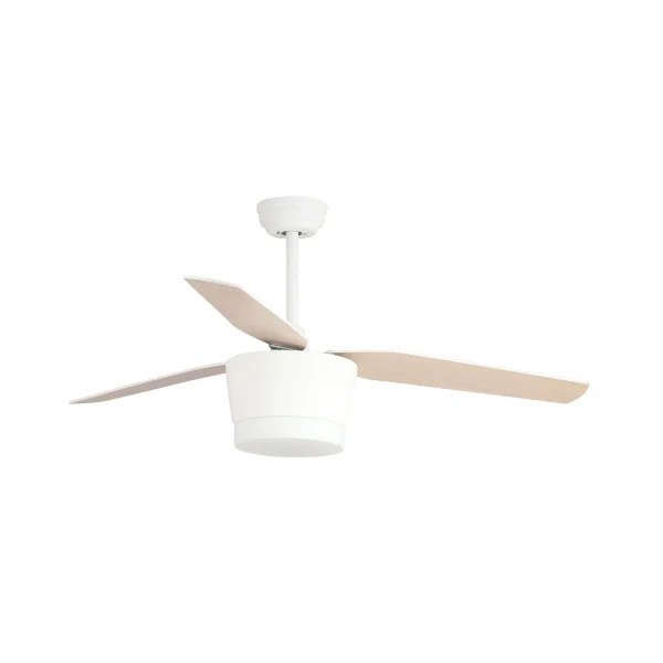 Nova Luce Monsoon - ventilateur de plafond avec lumière et télécommande - Ø 132 x 51 cm - 18W LED inclus - blanc