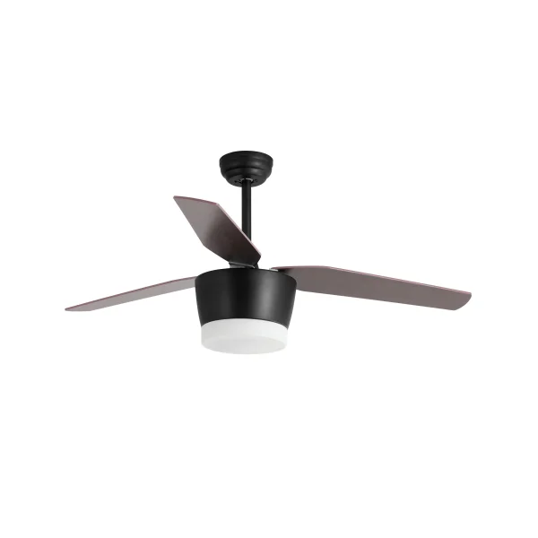Nova Luce Monsoon - ventilateur de plafond avec lumière et télécommande - Ø 132 x 51 cm - 18W LED inclus - brun et blanc