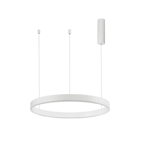 Nova Luce Motif - lampe suspendue - Ø 60 x 120 cm - 40W LED dimmable inclus - blanc sable