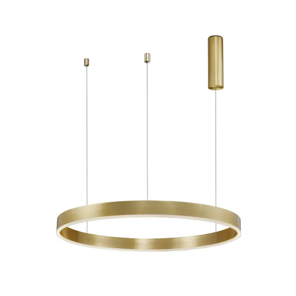 Nova Luce Motif - lampe suspendue - Ø 80 x 120 cm - 48W LED dimmable inclus - laiton doré