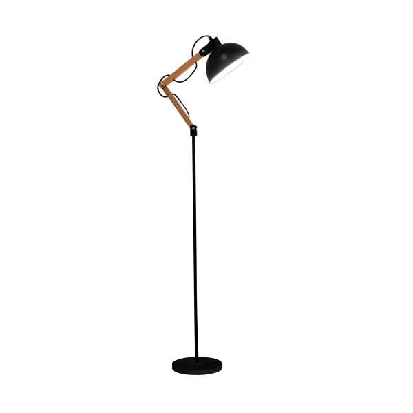 Nova Luce Mutanti - lampadaire - 170 cm - noir et brun