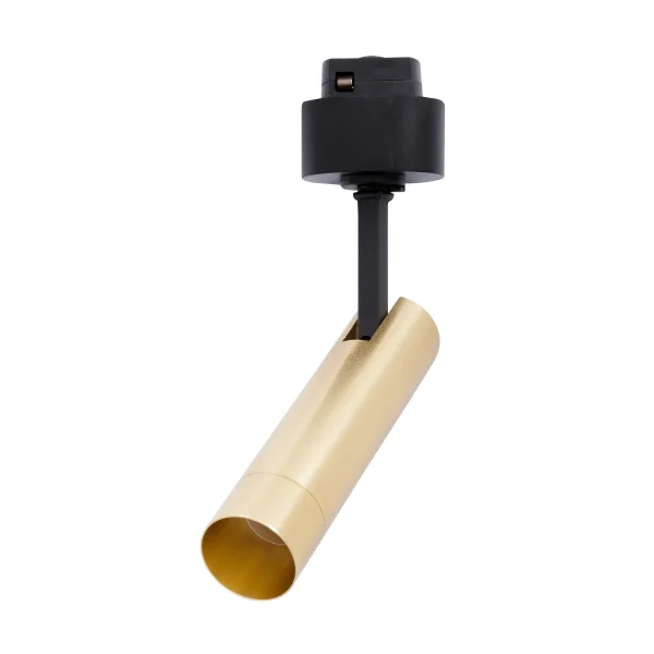 Nova Luce Nap - spot pour système de profilés magnétiques - Ø 3 x 19 cm - 10W LED inclus - laiton satiné et noir