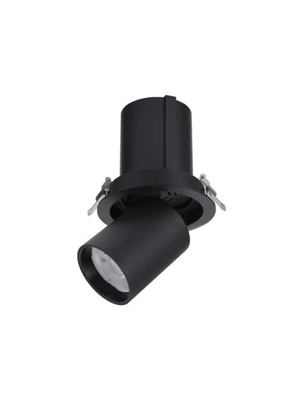 Nova Luce Naruto - spot à encastrer - Ø 115 mm taille d'encastrement - 20W LED inclus - noir - couleur de lumière blanc chaud