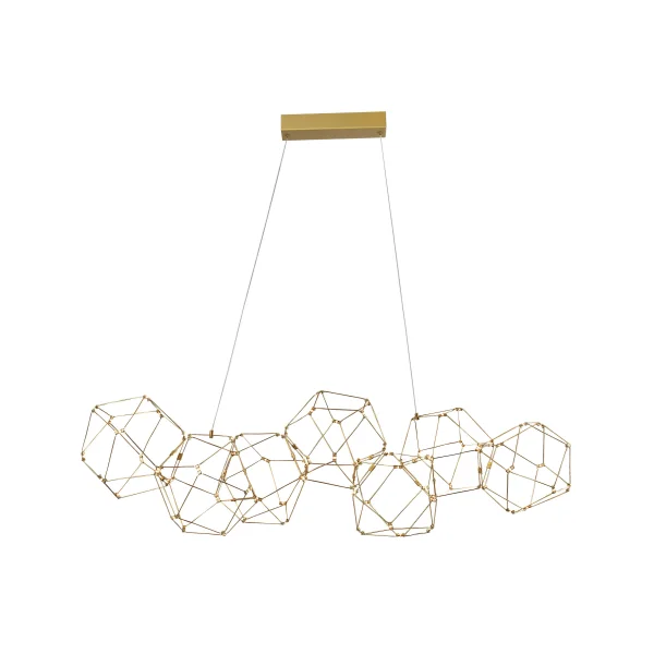 Nova Luce Nebula - lampe suspendue - 94,5 x 32,5 x 120 cm - 33,6W LED inclus - or