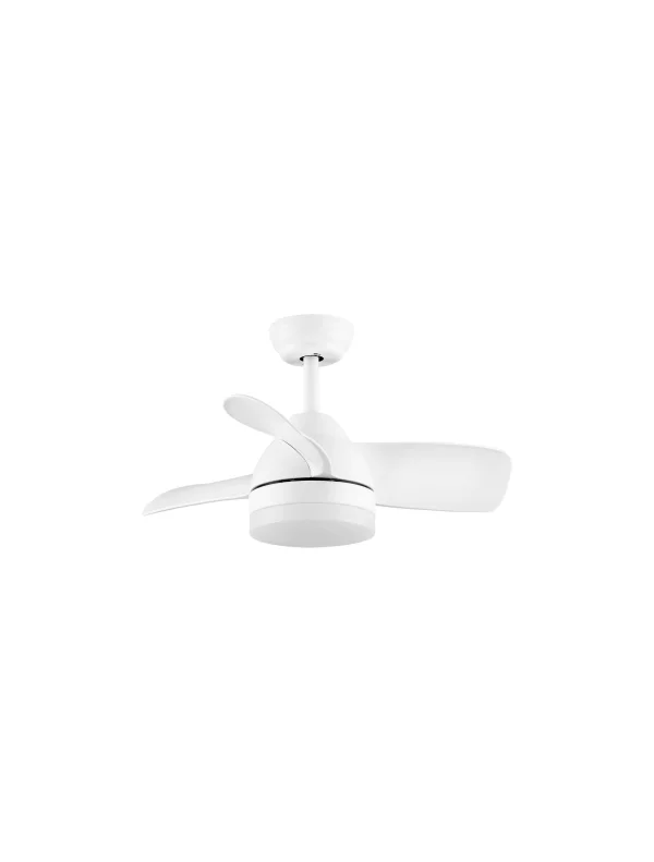 Nova Luce Nerina - ventilateur de plafond avec lumière et télécommande - Ø 76 x 49 cm - 18W LED inclus - blanc mat